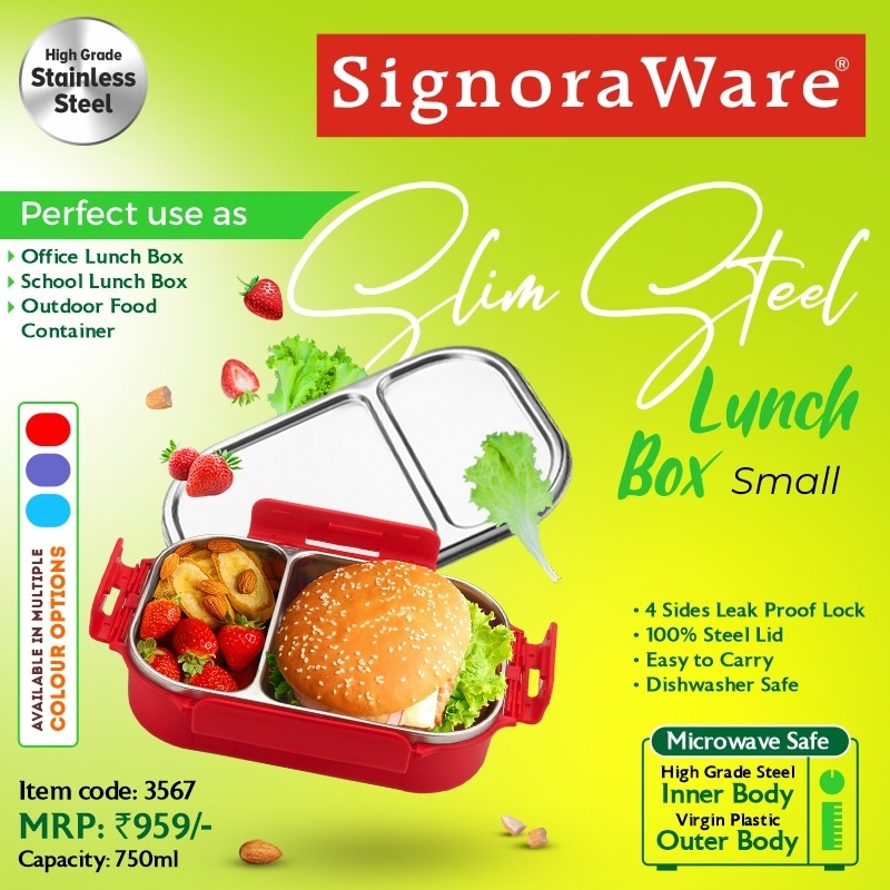 SignoraWare's tweet photo. Eat Healthy, Stay Fit 🌠🥗

Slim Steel Lunch Box Small

#signoraware #slimsteellunchbox #slimsteel #smalllunchbox #steellunchbox #multiplecolours #lunchbox #lunch #foodgrade #stainlesssteel #steellid #easytocarry #microwavesafe #dishwashersafe #bpafree #school #college #office https://t.co/TvbU7yaChX