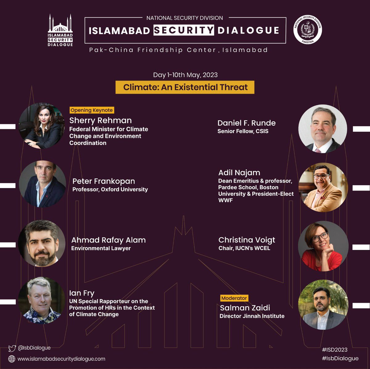 Session 3 - Climate: An Existential Threat was held on the 1st day of the #ISD2023 @sherryrehman delivered the keynote @salmanzaidi22 moderated an excellent session with @AdilNajam @peterfrankopan @ChristinaVoigt2 @rafay_alam @Falai02 #DanielFRunde youtu.be/oULiSRX6IkQ