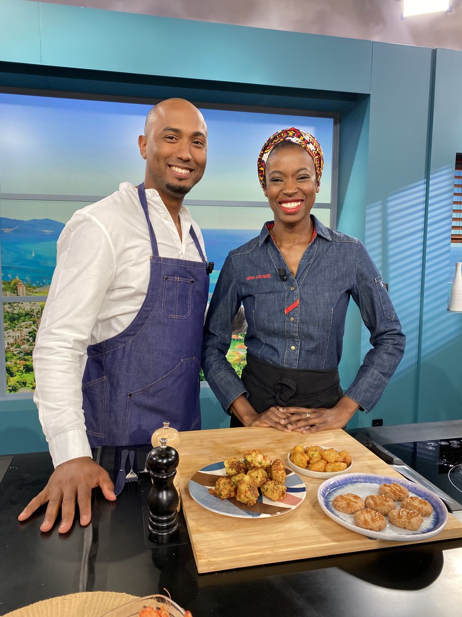 LeBelleguy's tweet photo. outremer.gourmand 
🗓️samedi 20 mai ⏰ 10h40 sur @France3tv
👨‍🍳@LeChefAnto invitée de 👨‍🍳 Brice Laurent Dubois @gregolivereau @edenprod @francetv
#lechefanto #africanchef #africanfood #Antococagne #cuisineafricaine @We_Eat_Africa https://t.co/fyP4jKXhDv