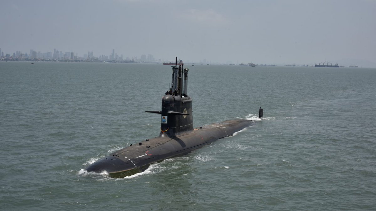 shubhangipalve's tweet image. The 6th submarine of Project 75, ‘VAGHSHEER’ (Kalvari class) commenced sea trials. She will undergo intense trials of all its systems at sea, including propulsion systems, weapons &amp;amp; sensors.
#IndianNavy #DefenceUpdate #Project75 #Vaghsheer
