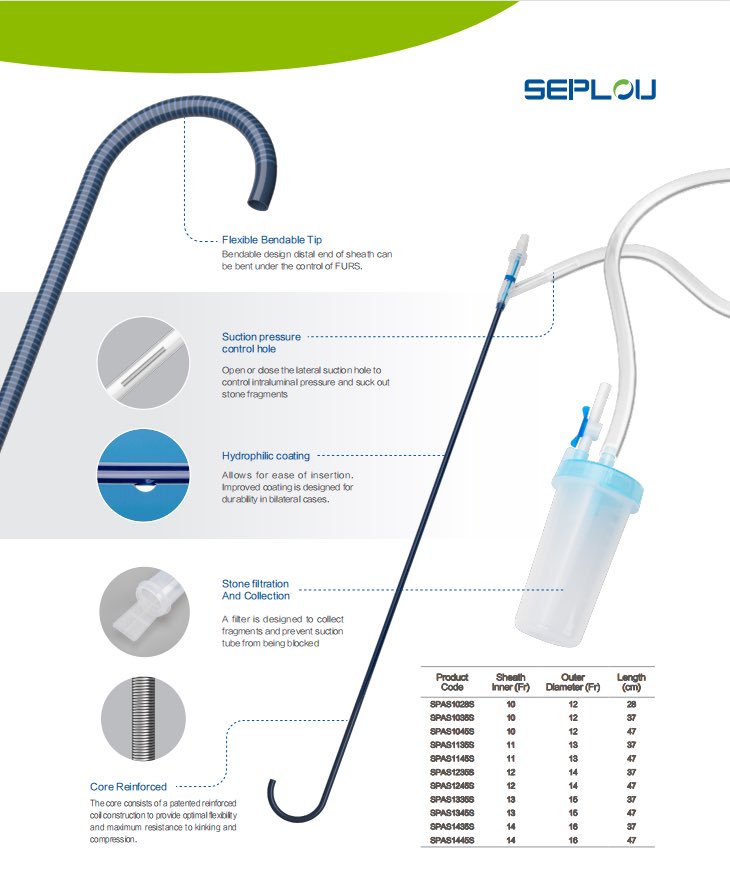 LesleyTzz's tweet photo. #Seplou sheath with flexible bendable tip and controllable suction to make a higher stone free rate #FURS #Ureteroscope #Lscope #UrSeplou #endoscope #SeplouMedical #MedicalDevices #Ureteralsheath https://t.co/WaW2mVWoO1