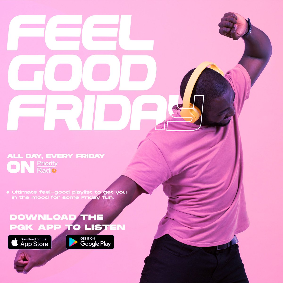 Pgkentertains's tweet photo. What to know what it means to feel good? Download the PGK app right now and hit the play button!!!

#pgkentertainment #pgkapp #feelgoodfriday #freshmusicfriday #popfriday #musicweekend https://t.co/GfmnKoN634