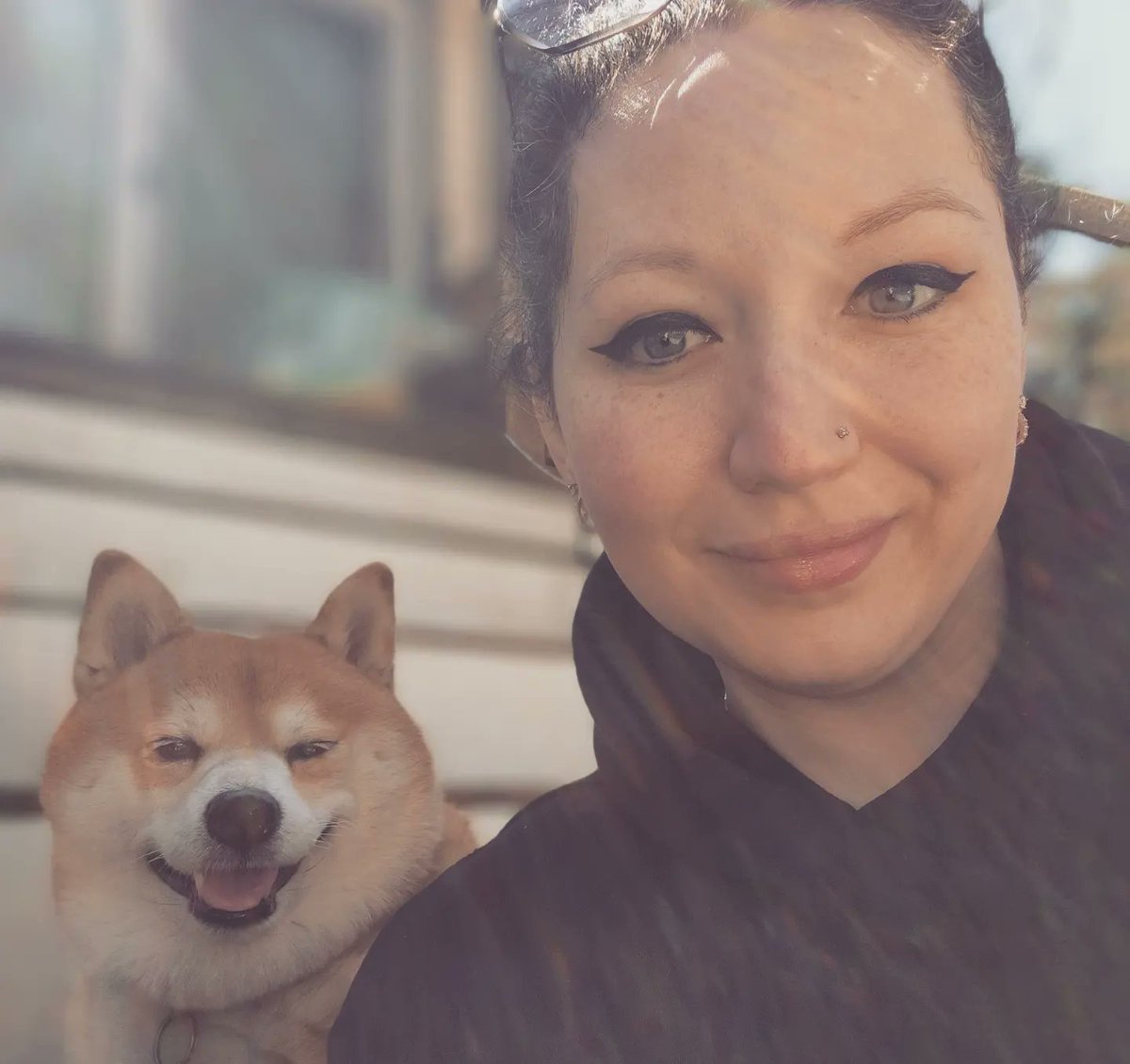 Akari smiling for a selfie ❤️ #dog #dogmom #furbaby #shiba #shibainu #Akari #doggy #furmom #furmama