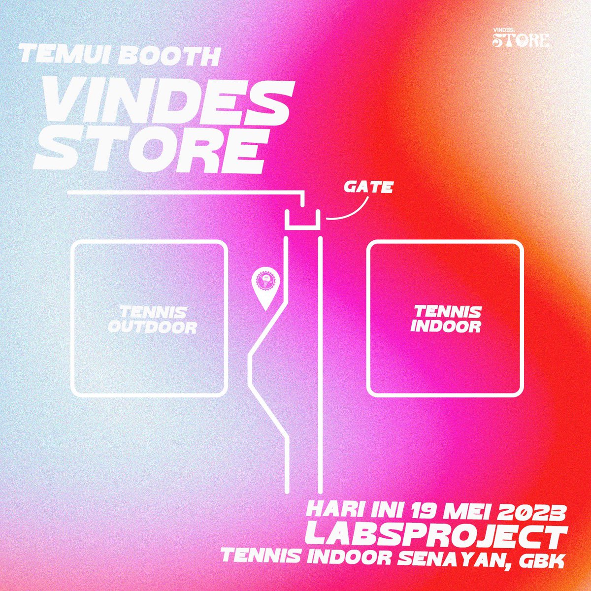 vindestwitt's tweet photo. Vindes Store buka booth di LABSPROJECT!
Bakalan jual ini itu dan hadiahin tumbler Jasa Sedot Konten nih yee~
Sampai jumpa di Tennis Indoor Senayan hari ini!!
#Vindes
#VindesStore https://t.co/WfLjkg69AI