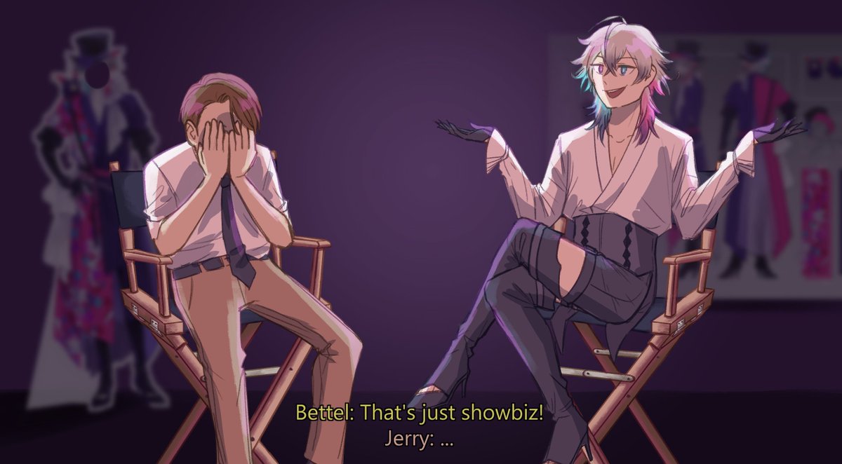 gknomes's tweet photo. i handled the illustrations for "deadly debut debacle," written by the lovely flame [: it was a blast, ngl i got a bit enamored looking at the references because senzaki sensei made him so gosh darn heckin' pretty, dagnabbit
#Bettelful #BettelBash2023 https://t.co/QeS4l7viFQ