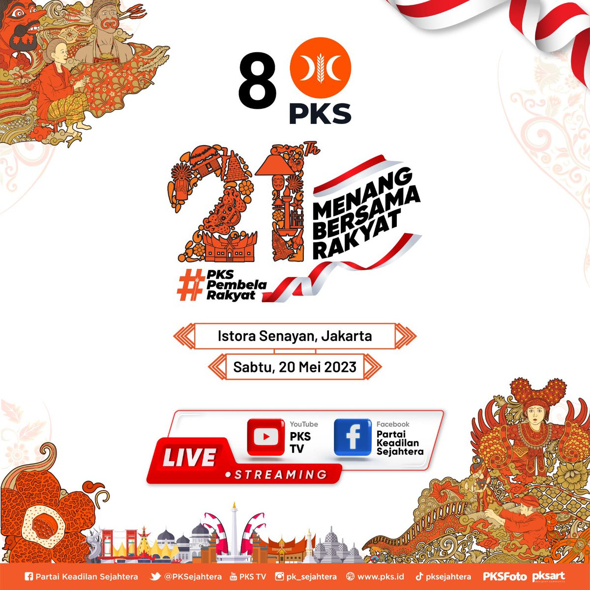 Perayaan Puncak 21 Tahun PKS #PKSPembelaRakyat