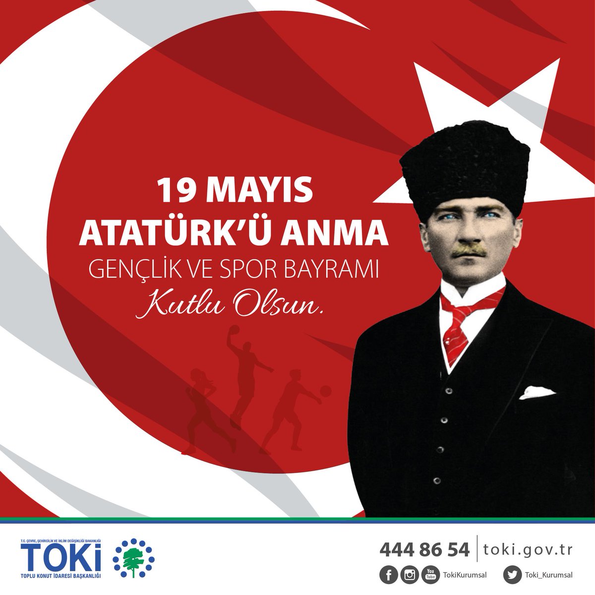 19 Mayıs Atatürk'ü Anma, Gençlik ve Spor Bayramımız kutlu olsun.

#19Mayıs1919 🇹🇷🇹🇷🇹🇷