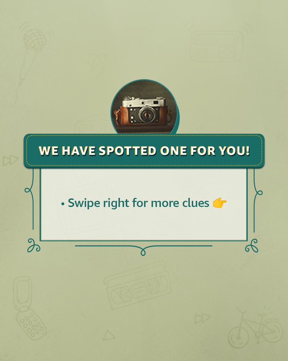 amazonMXPlayer's tweet photo. 90s ki cheezein hai kaafi special, ki unhe dekh kar apne aap face pe😃 aa jaati hai.

neeche ke poster mein spot karo aisi hi kuch 90s ki iconic cheezein and get a chance to win exciting Amazon gift vouchers up to Rs. 1 lakh 😍 https://t.co/nx0cUJA8sm