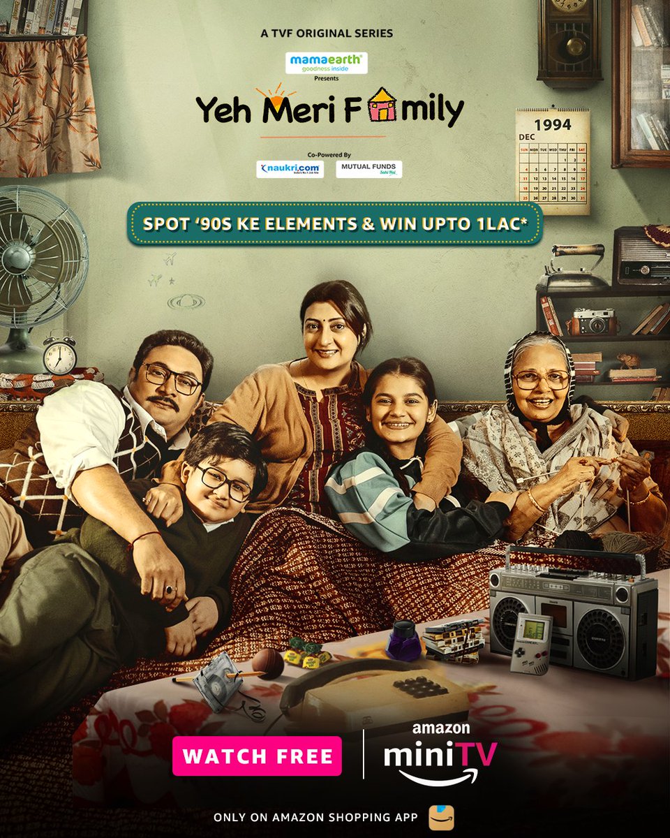 amazonMXPlayer's tweet photo. 90s ki cheezein hai kaafi special, ki unhe dekh kar apne aap face pe😃 aa jaati hai.

neeche ke poster mein spot karo aisi hi kuch 90s ki iconic cheezein and get a chance to win exciting Amazon gift vouchers up to Rs. 1 lakh 😍 https://t.co/nx0cUJA8sm