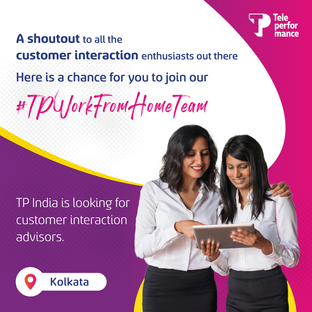 Apply now at bit.ly/TPIndia_careers or send your resume to recruitments@teleperformance.com.
 
Are you a customer interaction professional?
 
TP in India is inviting applications for chat & voice processes.
 
#TPIndia #TPCareers #JobsinKolkata #JobsinIndia #TPIndiaHiring