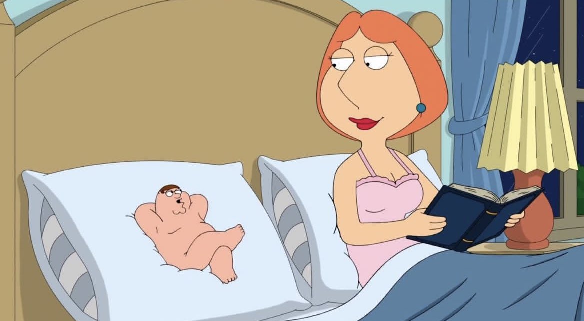 reactions on Twitter: "lois griffin in bed with very tiny naked peter family guy"