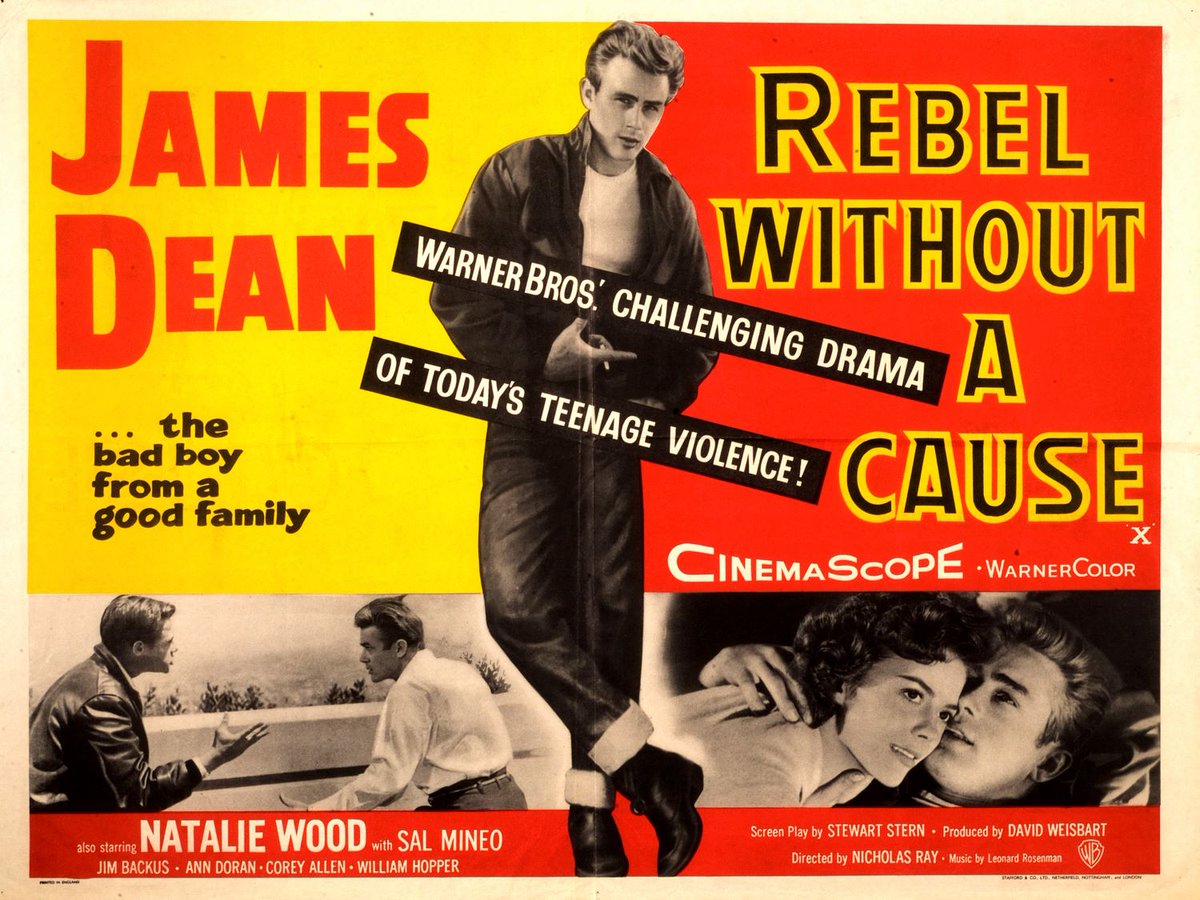 James Dean's greatest film is showing in @BFI #FilmOnFilm Festival. We're premiering the BFI's new #NationalLottery-funded #35mm print.  Shot in CinemaScope, the film will look spectacular on the giant NFT1 screen. 
Original UK release poster preserved by #BFINationalArchive
