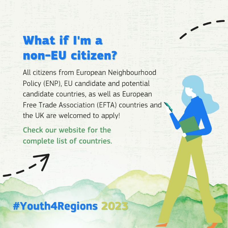 EUinmyRegion's tweet photo. Unlock your journalistic potential with the #Youth4Regions programme🙌

Swipe to browse the most frequently asked questions!

Apply now ➡️ https://t.co/l7h6qV91Bs