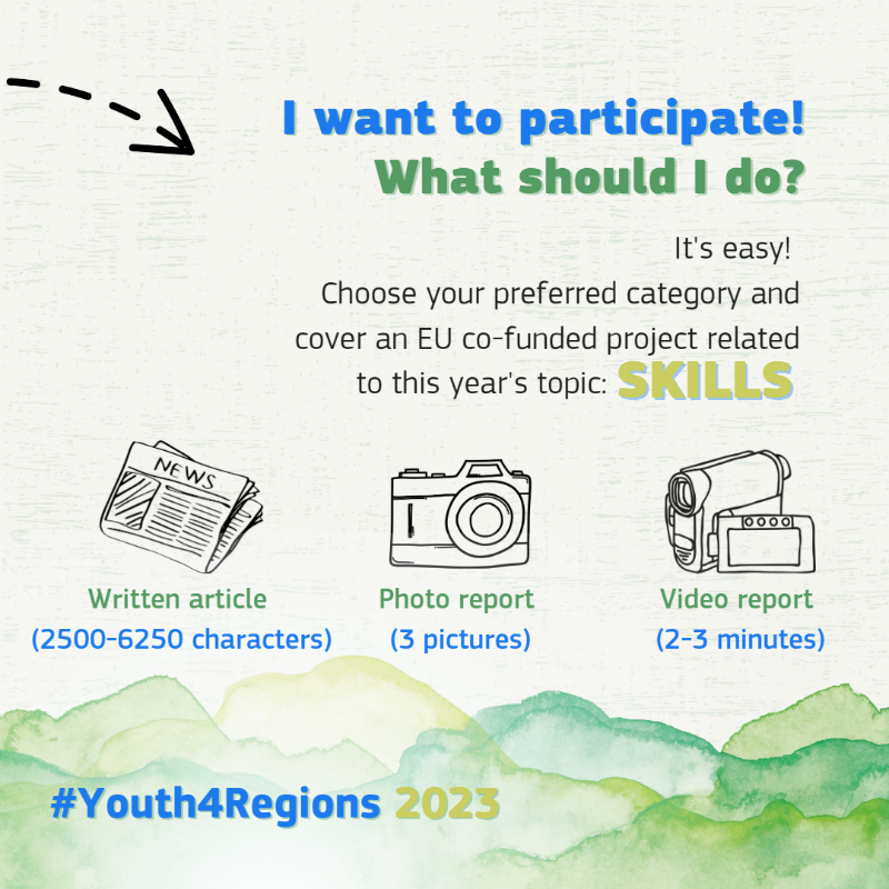 EUinmyRegion's tweet photo. Unlock your journalistic potential with the #Youth4Regions programme🙌

Swipe to browse the most frequently asked questions!

Apply now ➡️ https://t.co/l7h6qV91Bs
