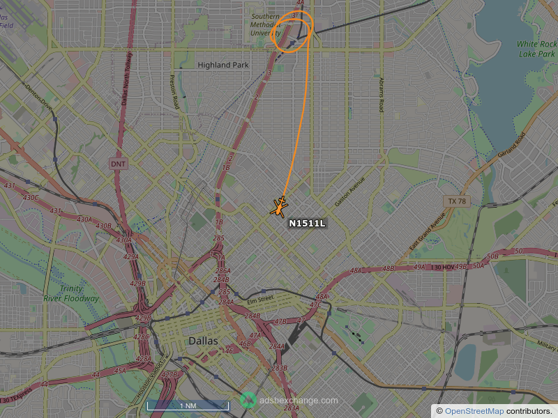 SkyCirclesDFW's tweet photo. N1511L, a Bell 206-B-3, is circling over Greenville Ave, Dallas at 1550 feet, speed 78 MPH, squawking 4610, 0.1 miles from Ridgecrest Baptist Church https://t.co/wkrOEfbOQa https://t.co/5Ju4HWaEfc