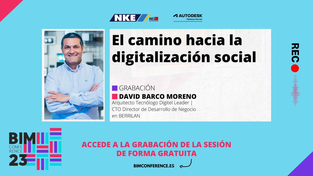 NTI_Spain's tweet photo. 🎦Grabación-BIM Conference 2023
El camino hacia la digitalización social

🎓 por David Barco Moreno de BERRILAN

🔑 Acceso a la grabación GRATIS
https://t.co/Dfs2g8UqzD
#nke360 #nkenti #aprendeconNKE #Autodesk #NTIGroup #BIM #ThinkBIM #BIMConference2023 #bimevents #berrilanbim https://t.co/mf90uZhd1h