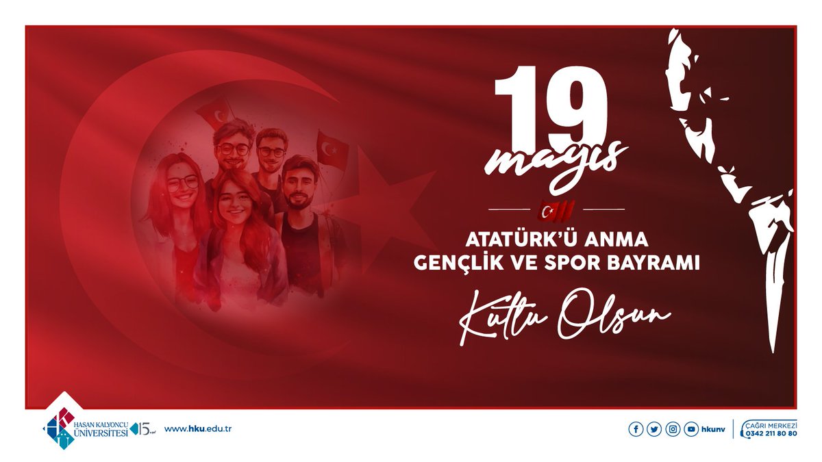 🇹🇷 104 yıl önce bugün bağımsızlık meşalesini yakarak milli mücadelemizi başlatan Gazi Mustafa Kemal Atatürk ve silah arkadaşları ile aziz şehitlerimizi saygı, rahmet ve minnetle anıyoruz. 🇹🇷

🇹🇷 19 Mayıs Atatürk’ü Anma, Gençlik ve Spor Bayramımız kutlu olsun! 🇹🇷

#19Mayıs