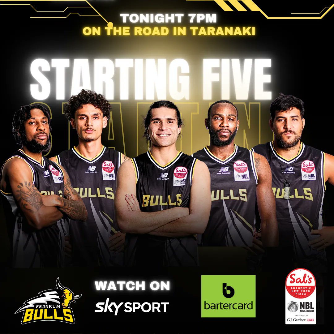 And here's your starting five! #salsnbl #leadthecharge

On the road thanks to @BartercardNZ 

@skysportnz 
@barfootandthompson Pukekohe
@nznbl