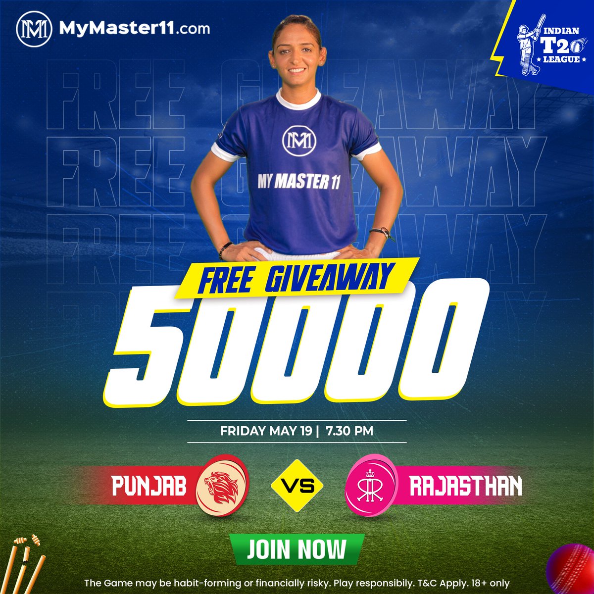 Get Ready For Rs 50,000 Giveaway 😎
Join 100% Bonus contest

Punjab 🆚 Rajasthan 
19th May 7:30 PM 
.
Sath hi IT20 League 2023 ke ₹1 Crore ke Leaderboard me bhi kariye apni Master Entry!! 

MyMaster11 App Link 👉
mymaster11.com/?invite_code=M…
.
#topfantasyapp #ipl2023 
#mymaster11