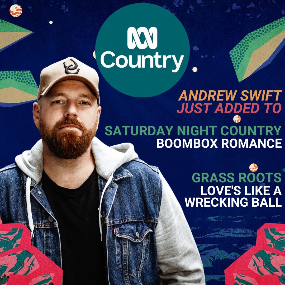 A big thank you to @ABCCountry for all the love on the new album. Boombox Romance has been added to Saturday Night Country this week and Love’s Like A Wrecking Ball to Grass Roots. ❤️❤️❤️