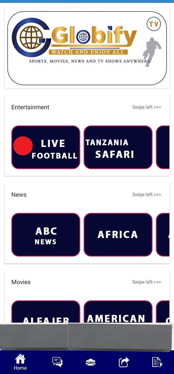 GlobifyTz's tweet photo. pia App hii inakupa uwezo wa kustream mechi za kimataifa bure kabisa unahitaji kuwa na data tu
1: muonekano unapoifungua App
2: unapoingia upande wa "Live Football"
3: Unapoingia sehemu ya Online Radios na ukawa unasikiliza Globify Radio
Kitu cha ziada katika hii
#KnowGlobify https://t.co/MixW2mJc9C