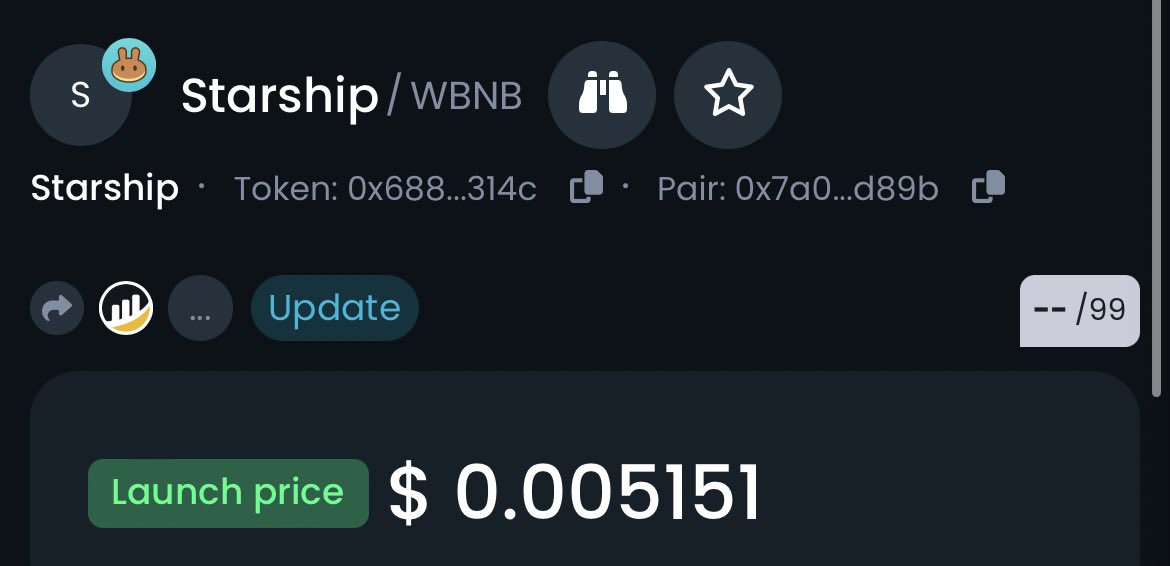 Solana_Maxis's tweet photo. 1 #STARSHIP = $0.05151 

May 18th 2023 https://t.co/BCVVn2c6dB