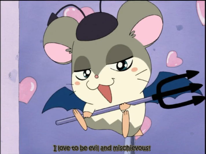 ハムハム様 Opposite of Harmony is Spat (デビハムくん), the devil hamster, pfpth.