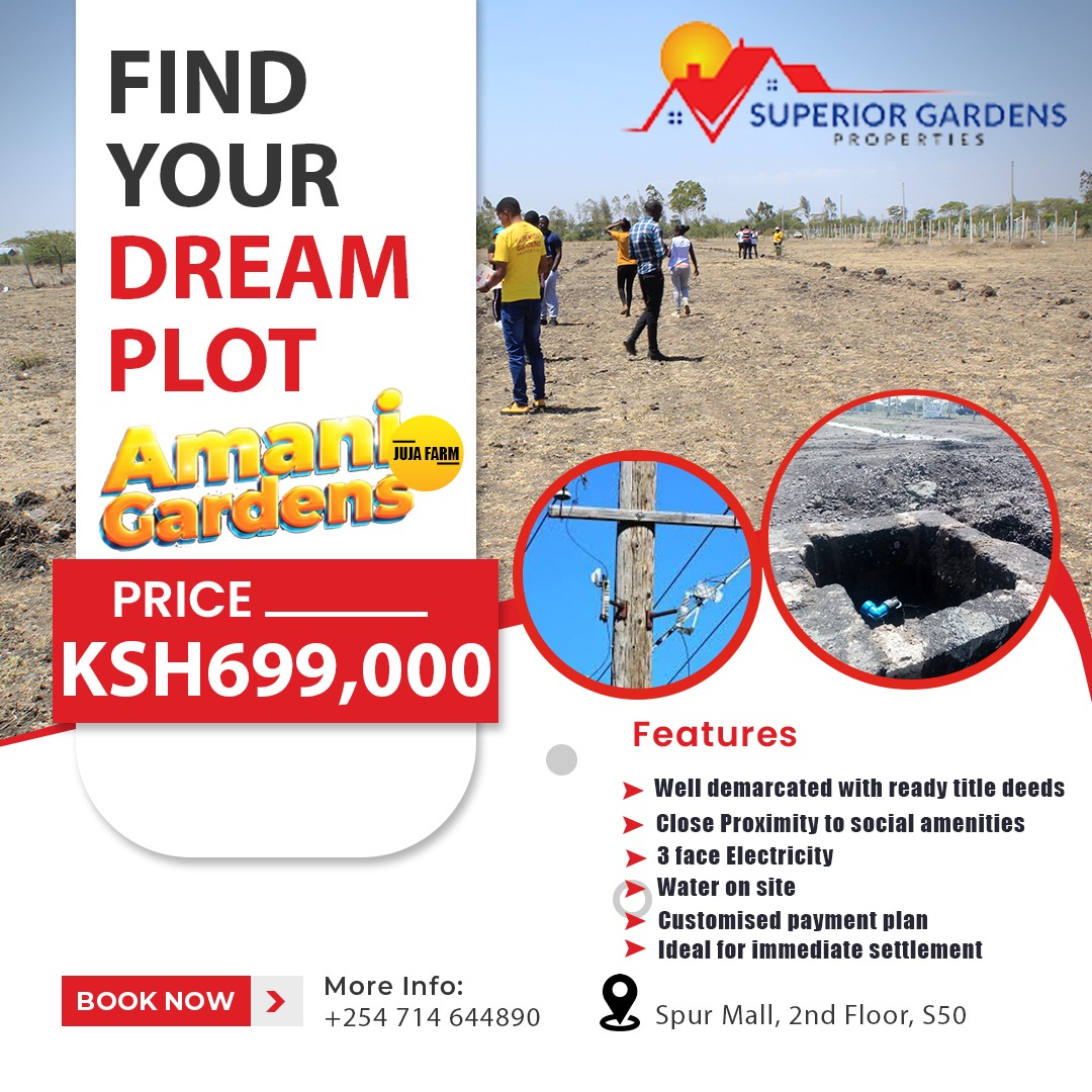 harrymuhia's tweet photo. #AmaniGardens #SuperiorGardensproperties @SUPERIORGARDEN3
Construction of Juja farm to Athi road is about to start
#ValueAddedPlots
#SiteVisitsEveryWednesdayandSaturday
#LipaPolePole
☎️0722574598 https://t.co/1JlXhx7Ufk