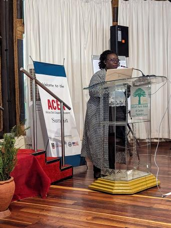 patiencecares's tweet photo. What a powerful morning charge by @RitaAciro to start the 3rd Day of the ACEA 2023 Summit! 
In her words... "In leading change, we must stand up for each other. Do not get satisfied by the small achievement; look at the bigger picture.
Know yourself!" https://t.co/Z5e8dZ0L0g