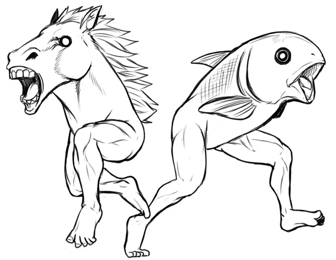 宣伝すること思いつかないから人魚の余った部分とケンタウロスの余った部分貼っておくわ 