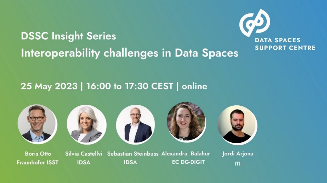 Join the DSSC’s Insights Series on “Interoperability in Data Spaces” on 25 May. We’ll delve into the intricacies of #interoperability and the strategies to leverage its power in #dataspaces. 
As the #MyData slogan says - 'make it happen, make it right”!
Registration link 👇