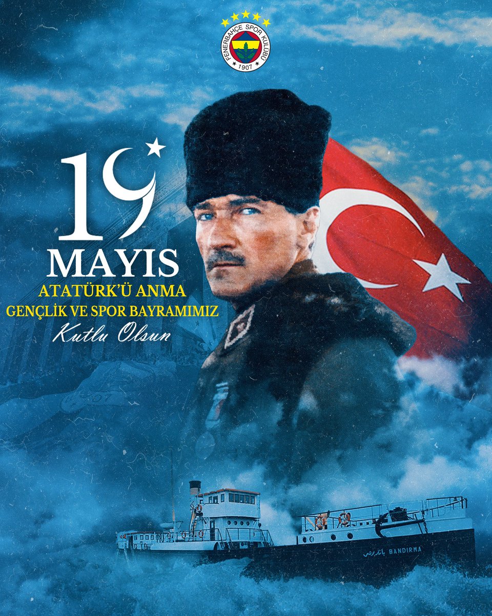 🇹🇷 19 Mayıs Atatürk'ü Anma, Gençlik ve Spor Bayramımız kutlu olsun!
