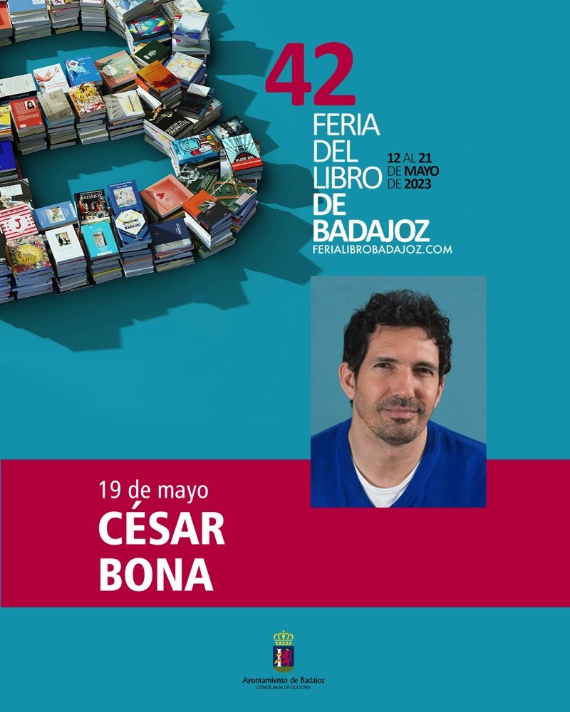 jjcho_BA's tweet photo. Hoy en la @FLBadajoz tendremos a #CesarBona  @cccesssarrr para hablarnos de su último libro #EducacionSostenible

#42FLB 
#100AñosLeyendoJuntos
#GraciasPorLeer https://t.co/VmuQlHglPv