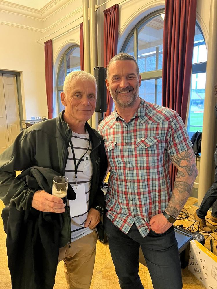 Our Dr. Hamish Moir meeting Jeremy Wade from the tv program 'River Monsters' at the Dam Removal Conference yesterday! #rivermonsters #JeremyWade #damremovalconference @DamRemovalEU #JeremyWade @Hamish_Moir