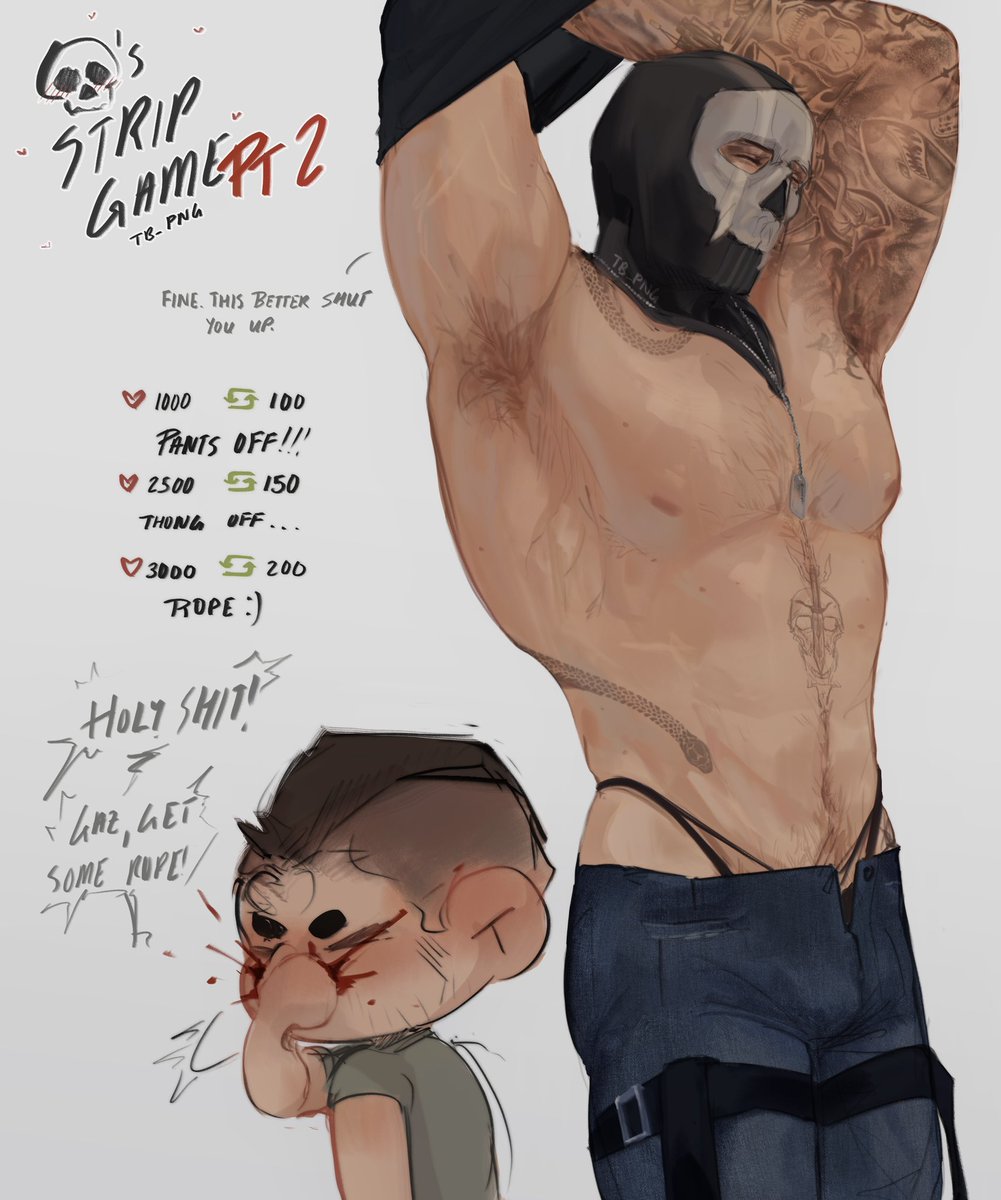 tb_png's tweet photo. part 2 of the strip game ☺️ #Ghost #MW2 #CallofDuty https://t.co/354OPagzvd