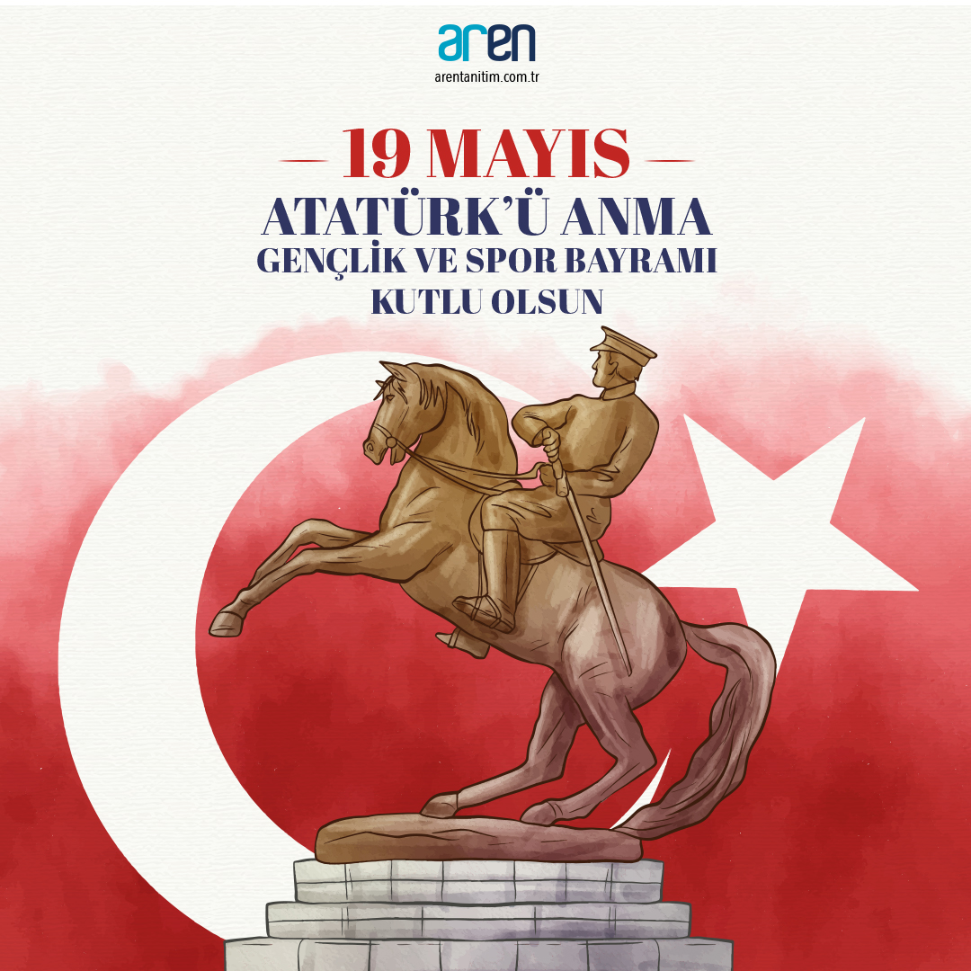 19 Mayıs Atatürk'ü Anma, Gençlik ve Spor Bayramı Kutlu Olsun...

#19MAYIS1919 #19MayısGenclikveSporBayramı #arentanitim