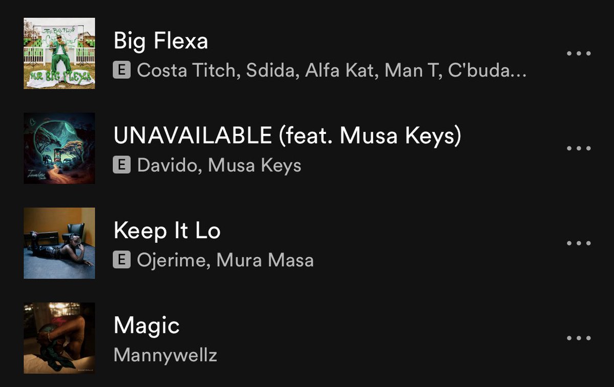 HouseParty Spotify playlist 🇺🇸 

@davido’s “UNAVAILABLE” - #31 (NEW)