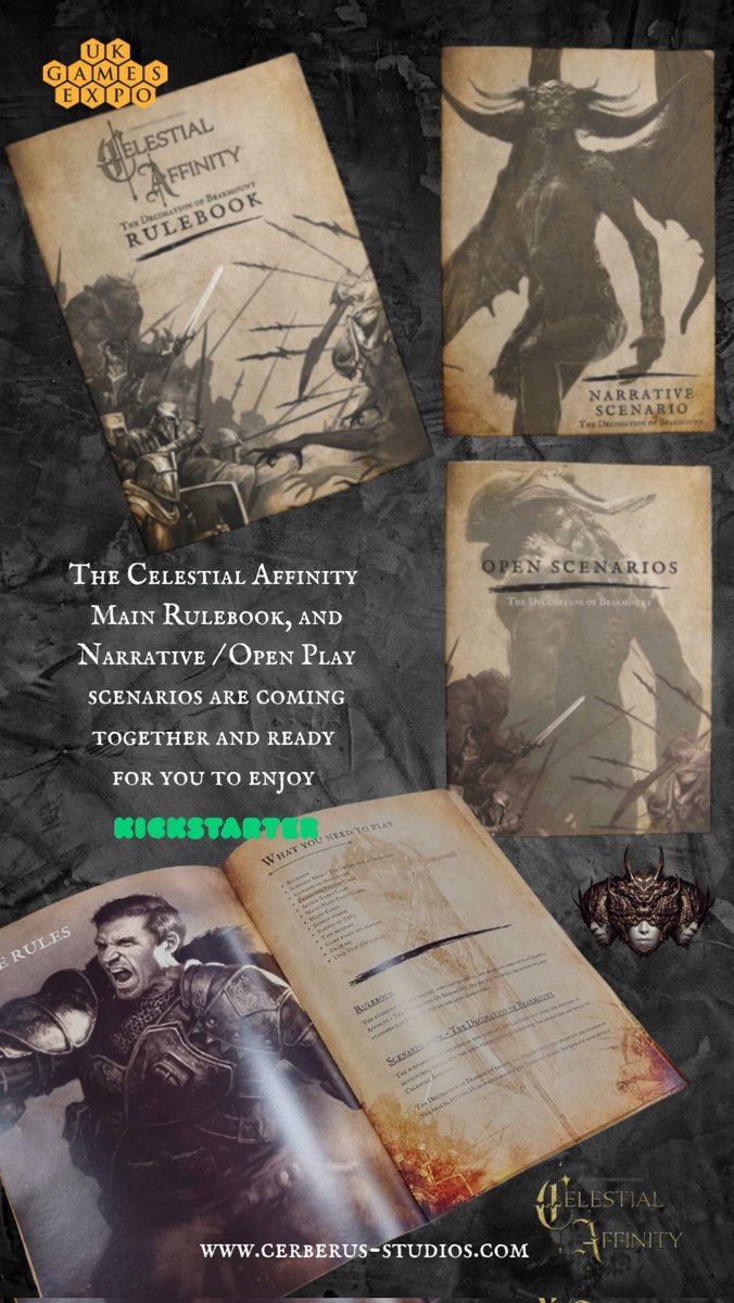StudiosCerberus's tweet photo. Your companions to battle!

See me and Celestial Affinity @ukgamesexpo Stand 2-315 come and see it for yourself.

Kickstarter goes live 1st June and you can take home these epic tomes

#celestialaffinity #cerberusstudios #newgame #newminiaturecollection #comingsoon https://t.co/i8Iqqow7Mp
