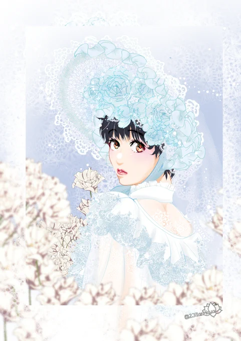 YURIに着せた。もう何を描いているのやらわからなくなってきたので供養。かわいいとは? どうしても→みたいのなのを描きがちなので←フリルを頑張ってみたけど根性がないので無理…… たぶん求められているのはこういうのとは違うという事だけは分かる……