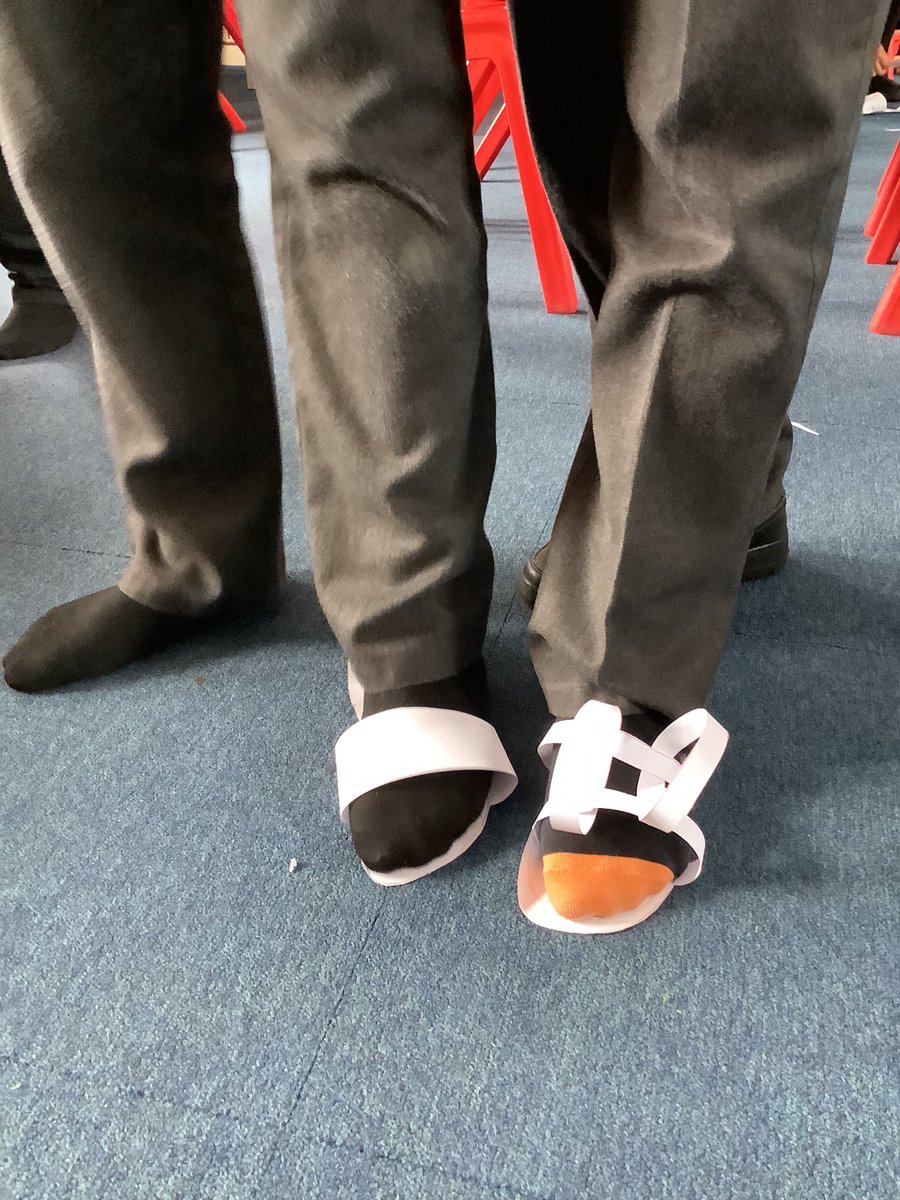 As part of their D&T project, Year Six designed & made Ancient Greek 🇬🇷🏛sandal prototypes, using their own feet to test the success🩴. Next week, they will make & evaluate their final designs, using a range of skills & materials