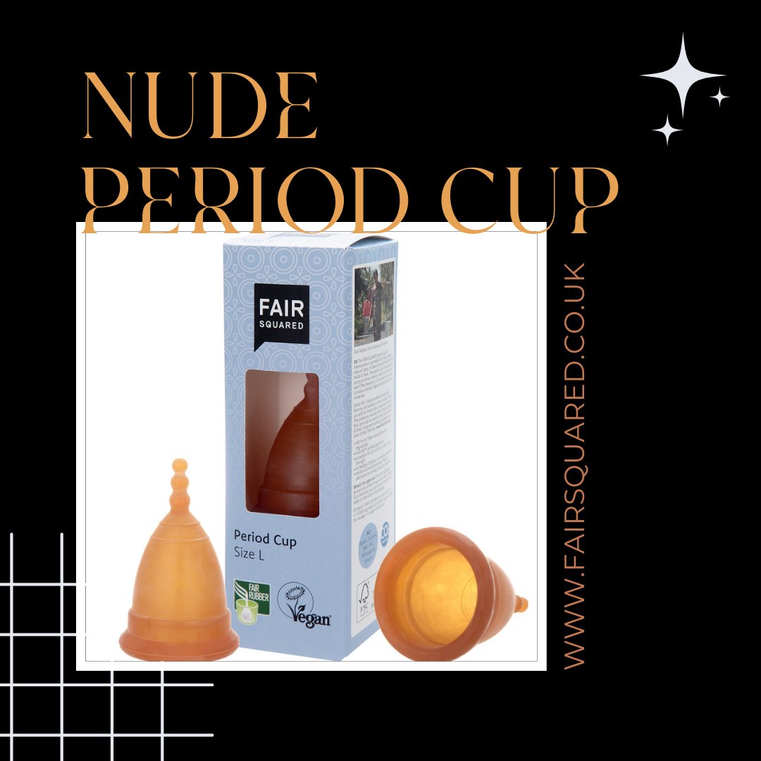 The FAIR SQUARED Period Cup is a soft menstrual cup of fairly traded natural rubber. It does not absorb the menstrual fluid but collects it. The Period Cup can be used throughout the menstrual cycle, whether the menstrual flow is light or heavy.