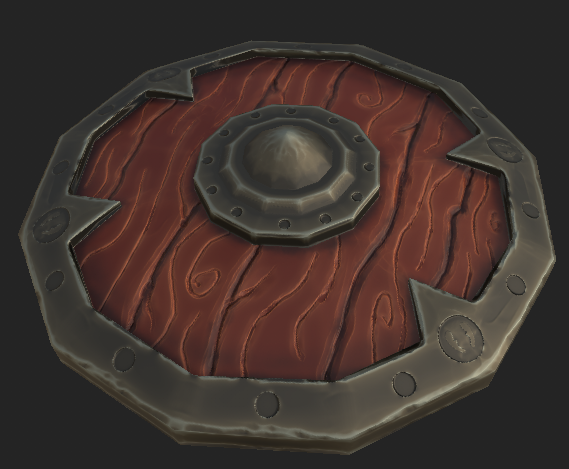 BlackforgeVR: Alright alright alright, been posting a lot of models lately but soooo happy how this shield turned out, one of the MANY objects you will find laying/hanging/rolling around in the forge for that aesthetic and cozy look 🥰⚒️🥹 #blackforgeV…