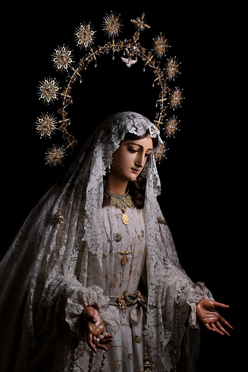 ⚜️ María Santísima del Rocío Coronada para los cultos de Pentecostés.

📸 <a href="/FernandoRUIzNar/">Fernando Ruiz Narváez</a> 

#CofradíasMLG #Pentecostés2023