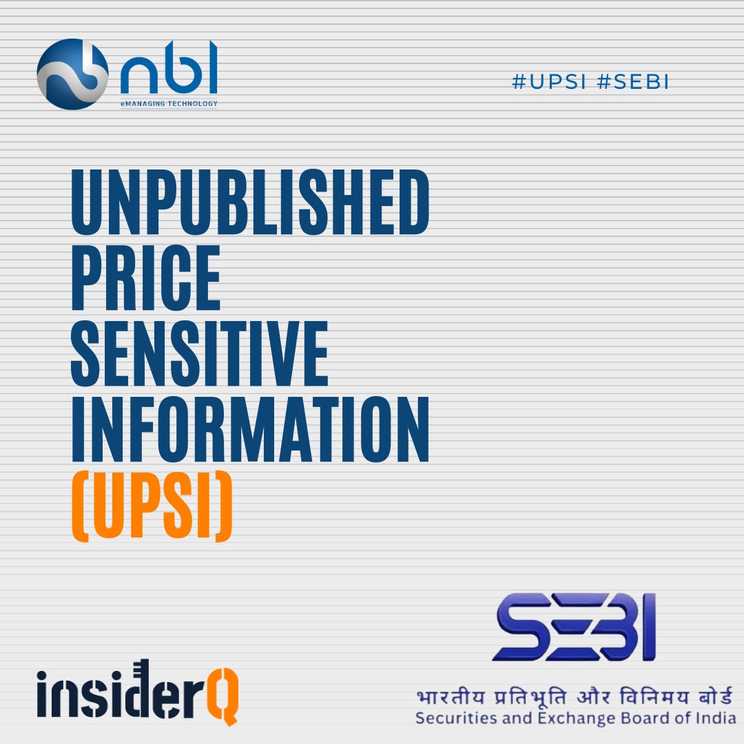 We have developed #insiderQ, a user-friendly solution specifically designed for #ComplianceOfficers, offering comprehensive support in adhering to #UPSI and #SDD regulations.

Click the link for more information: bit.ly/upsi-sebi
