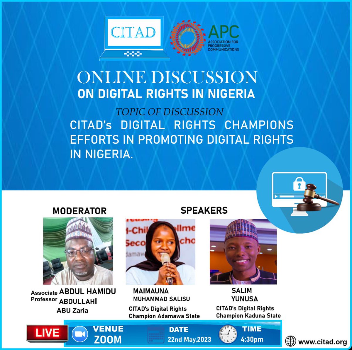 MaimunatSalisu's tweet photo. What do you know about Digital Rights? 

Do well and join us to know the effort we’ve been making in promoting Digital rights in Nigeria 🇳🇬

#digitalrights 
#safespace #citad 
#digitaltransformation https://t.co/H7qEBp9Xml