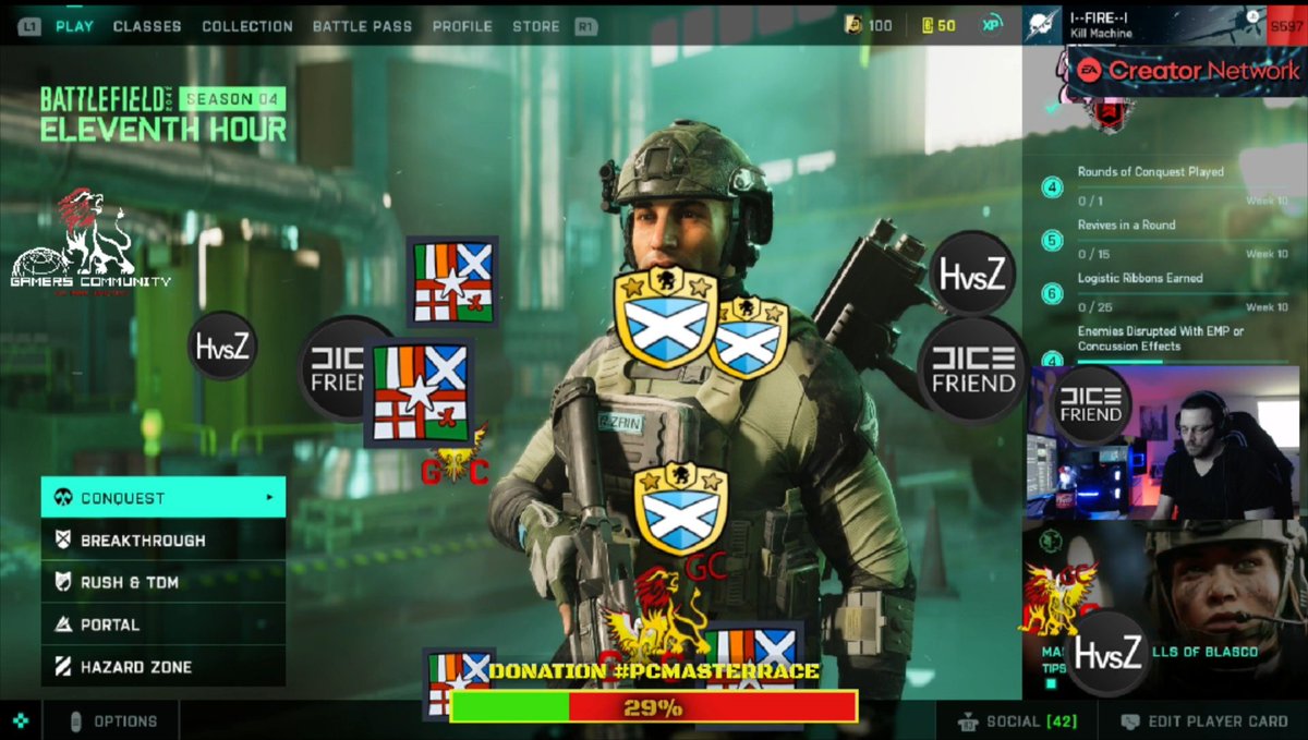 I__FIRE__I's tweet photo. Happy Friday #battlefieldfamily #Fireunity and #friends 🔥

Let's play #Battlefield2042
T1 Grind engineer class
#EACreatorNetwork #dicefriend

https://t.co/QkYfBwfFPd

#Ger 🇩🇪 #Eng 🇬🇧 #GC 🦅 🦁 #GWC 💕  #battlefieldfriends  #twitchstreamer #TwitchDE #lurkforce #GoodVibesOnly 💜 https://t.co/dSlyU0hGgh