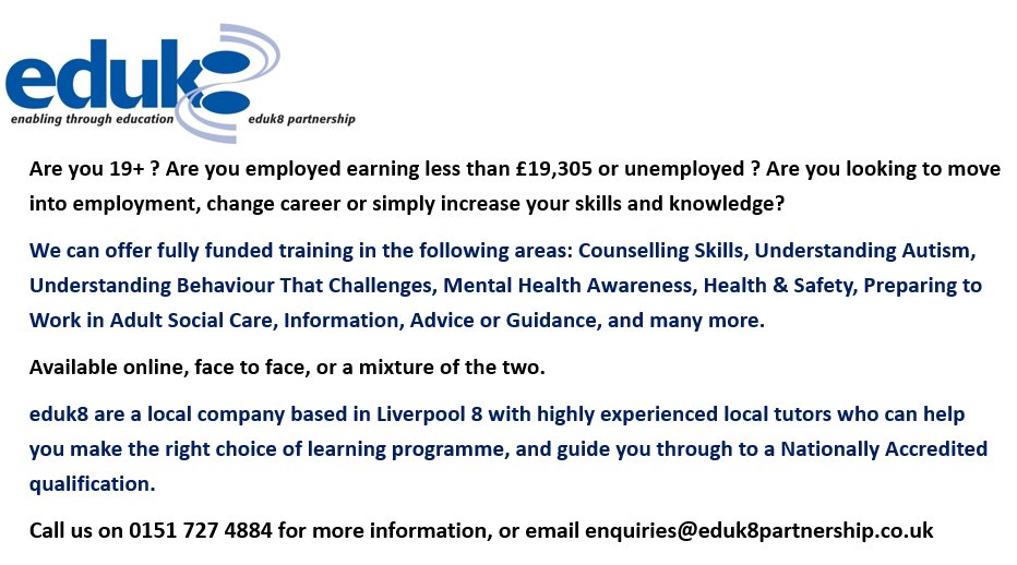 FUNDED COURSES from eduk8