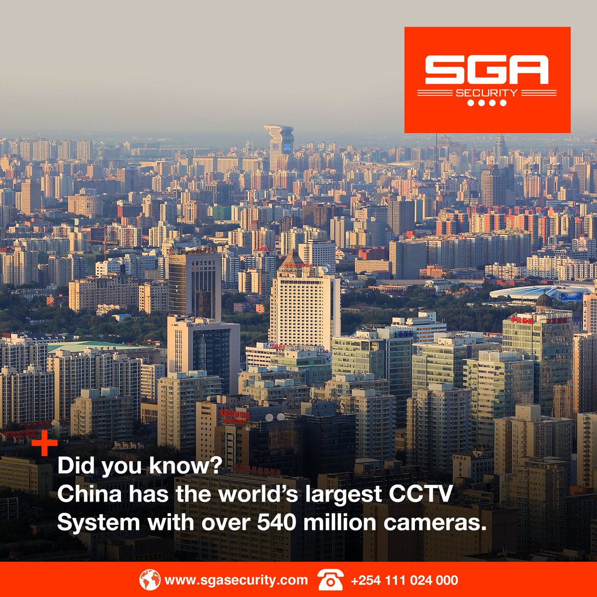 SGA_Security's tweet photo. Did you know? The world’s largest CCTV System is in China and has over 540 million cameras.

What other interesting CCTV facts do you know? Share with us in the comments.

#FunFactFriday #CCTVSystem #SGASecurity  #SGACares #SecurityMatters https://t.co/XTXcQneiKg