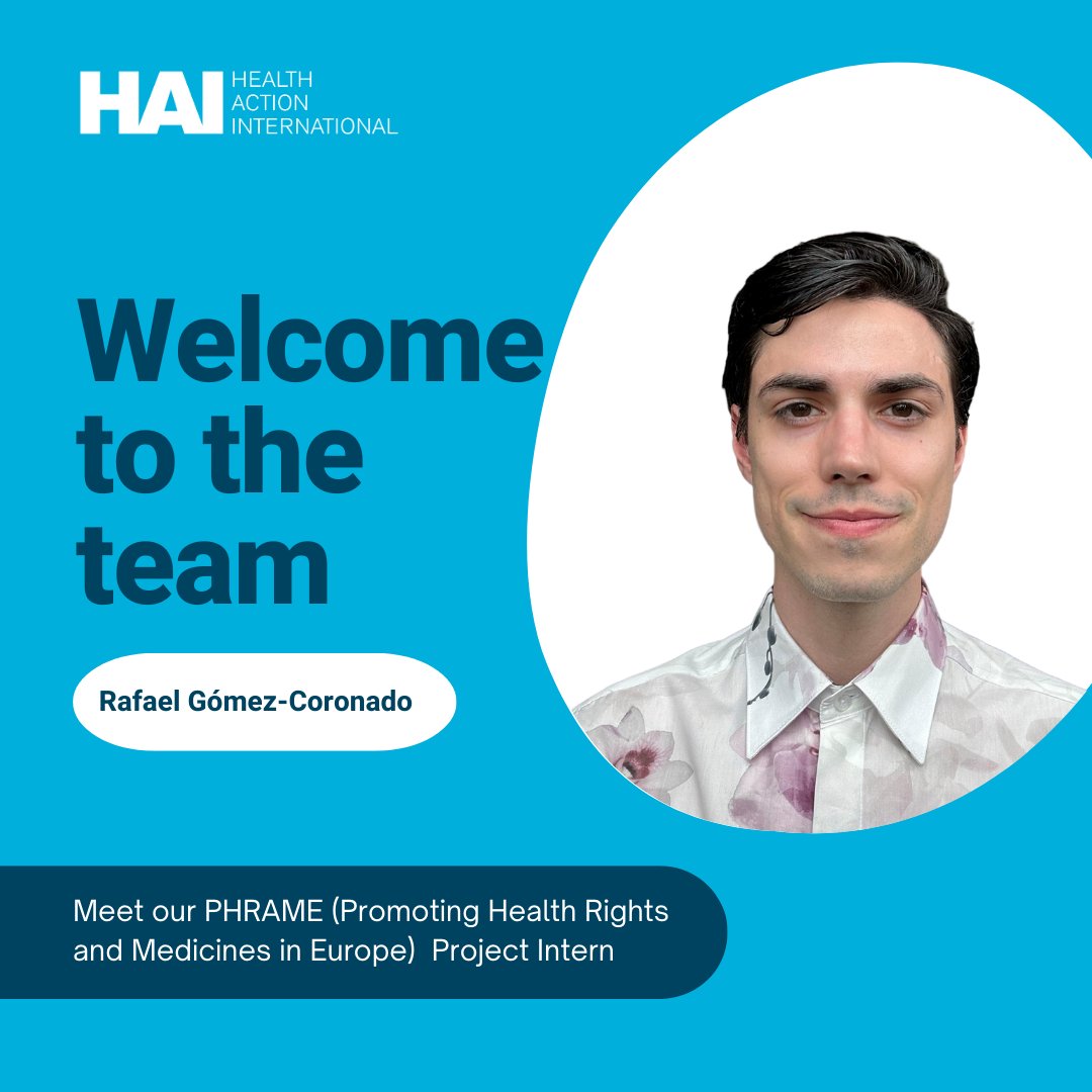 HAImedicines's tweet photo. โก๏ธMeet our new intern, Rafael, who is doing research on drivers of #AMR and evaluating EU Member State national AMR action plans as part of our Promoting Health Rights and Access to Medicines in Europe (#PHRAME) project. Welcome, Rafael! https://t.co/Mute1Yt3CS