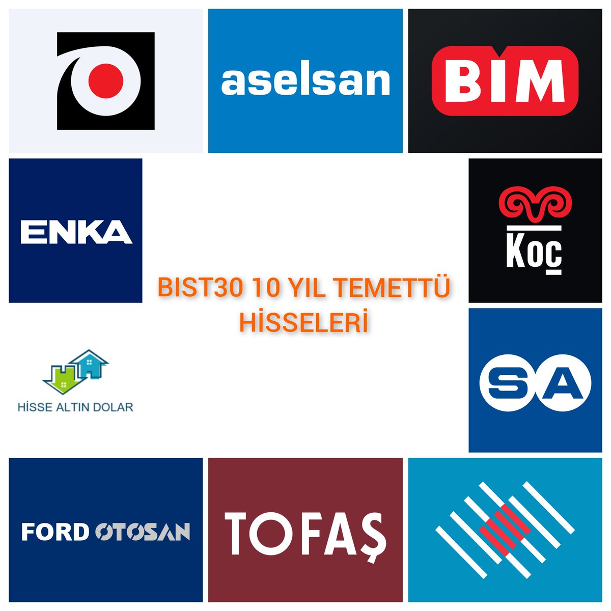 Bist30'un 10 yıldır kesintisiz temettü dağıtan hisseleri #alark #asels #bimas #enkai̇ #kchol #sahol #froto #toaso #sise
Kaynak: @temettuhisse